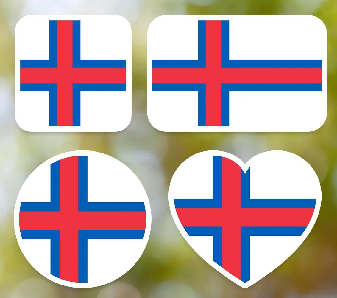 Faroe Islands Geometric Sticker