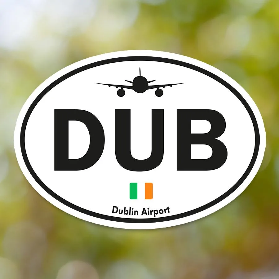 Dublin Airport Sticker (Oval Vintage)