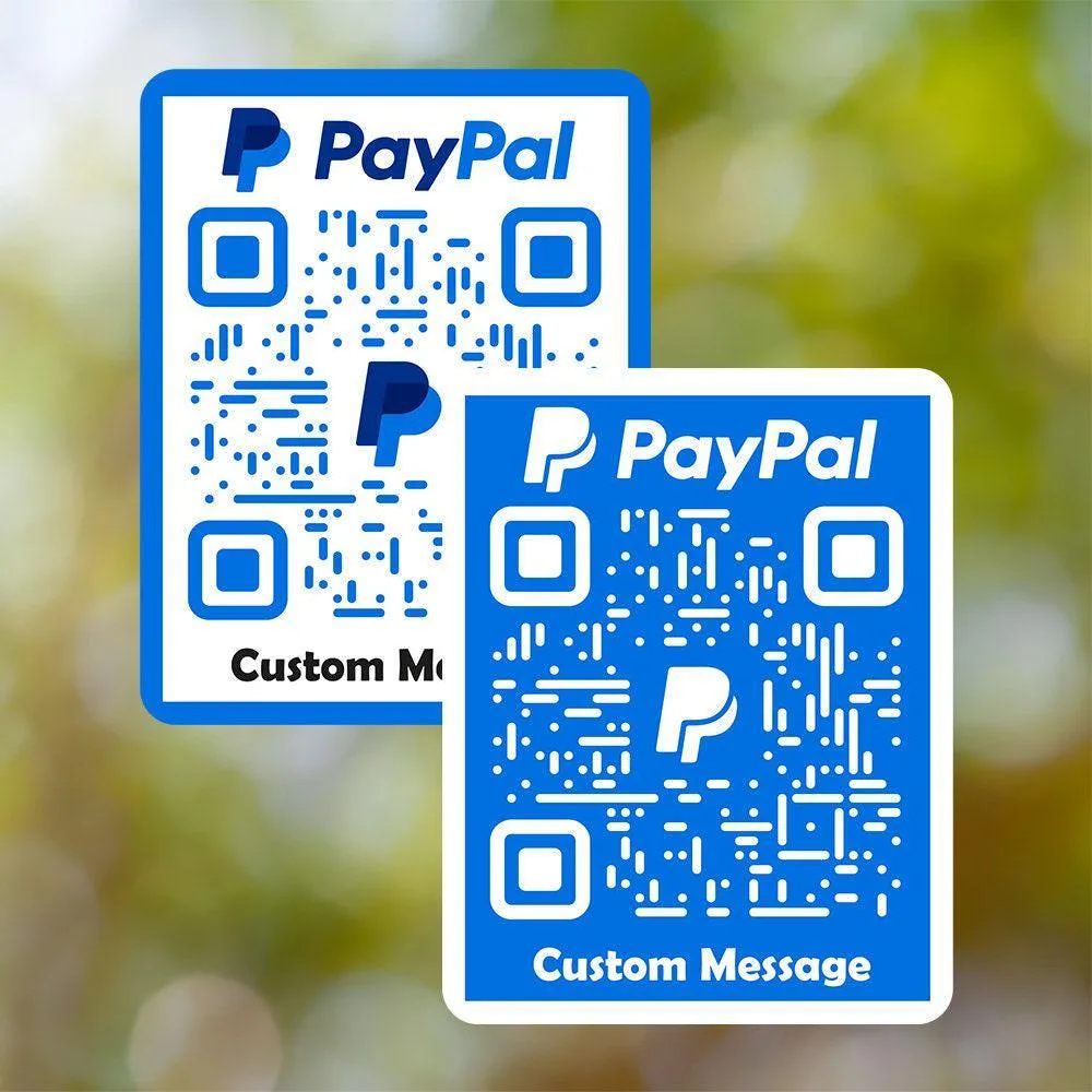 Custom Paypal QR Code Sticker