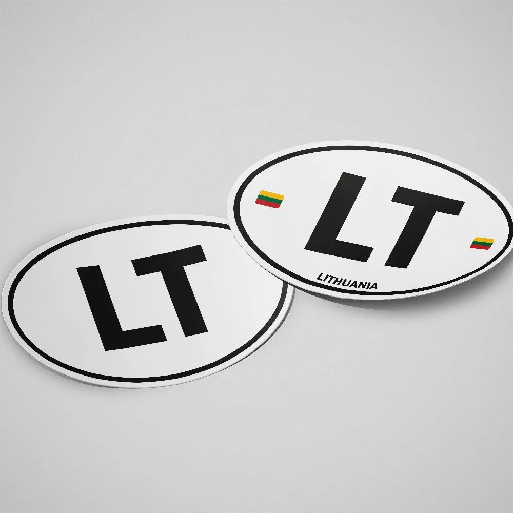 Lithuania Sticker Oval White