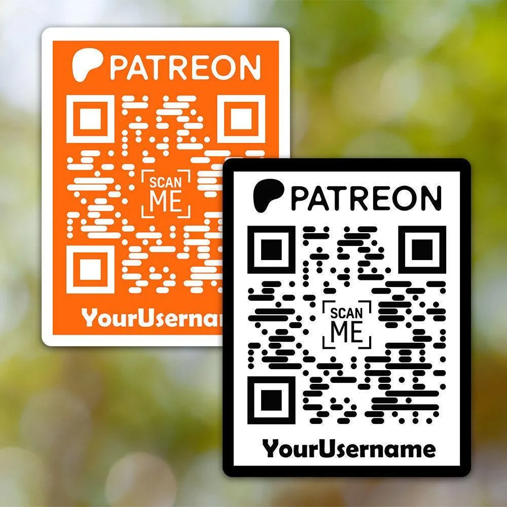 Custom Patreon QR Code Sticker
