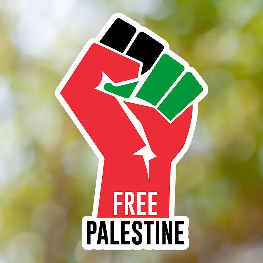 Free Palestine Fist Flag Sticker