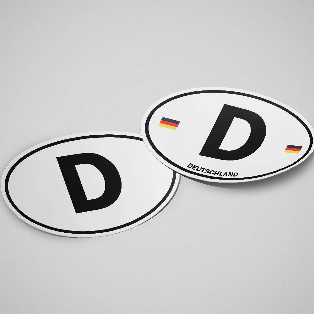 Germany Sticker Oval White