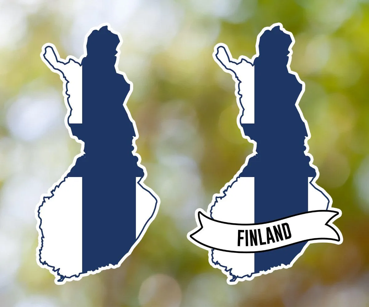 Finland Country Shaped Sticker