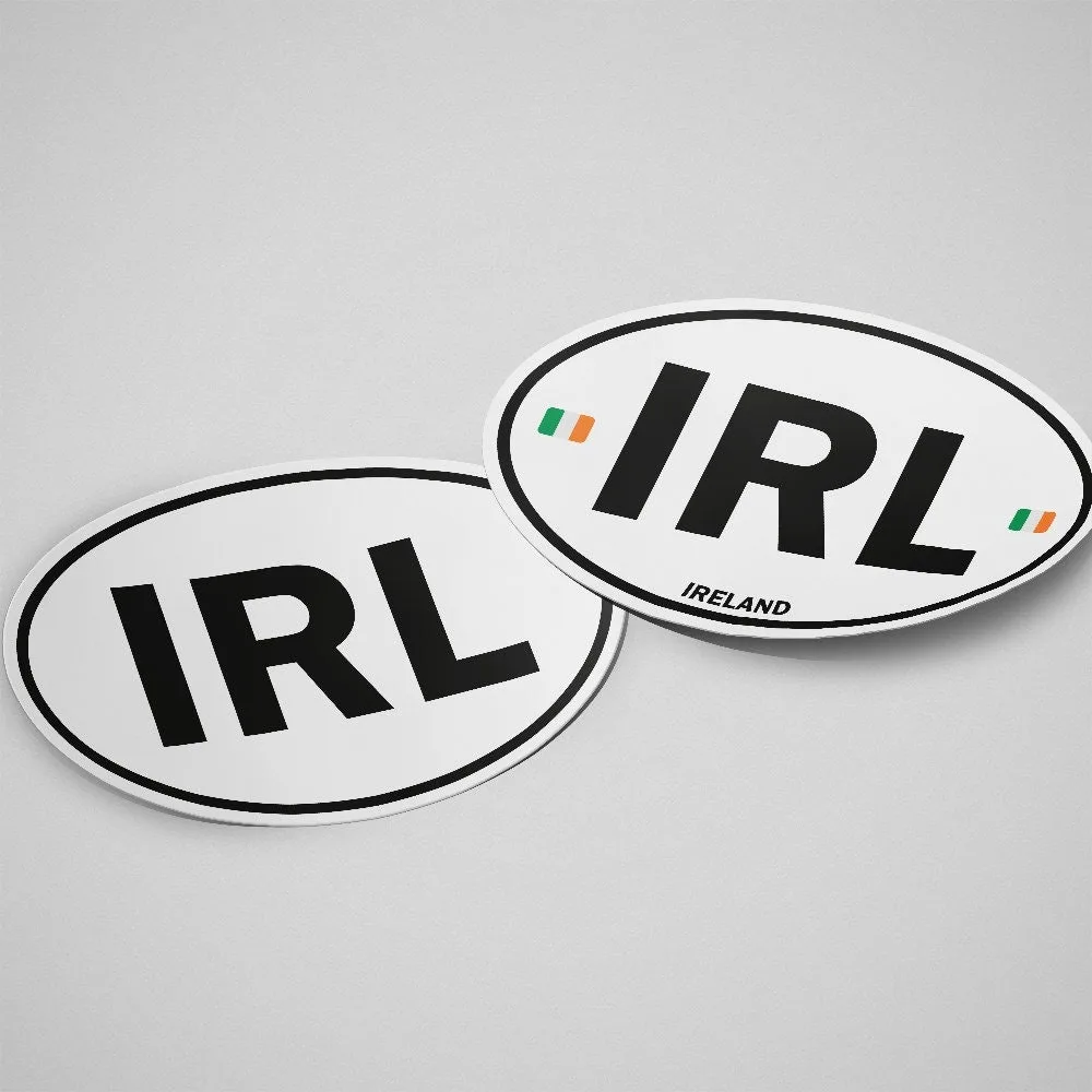 Ireland Sticker Oval White