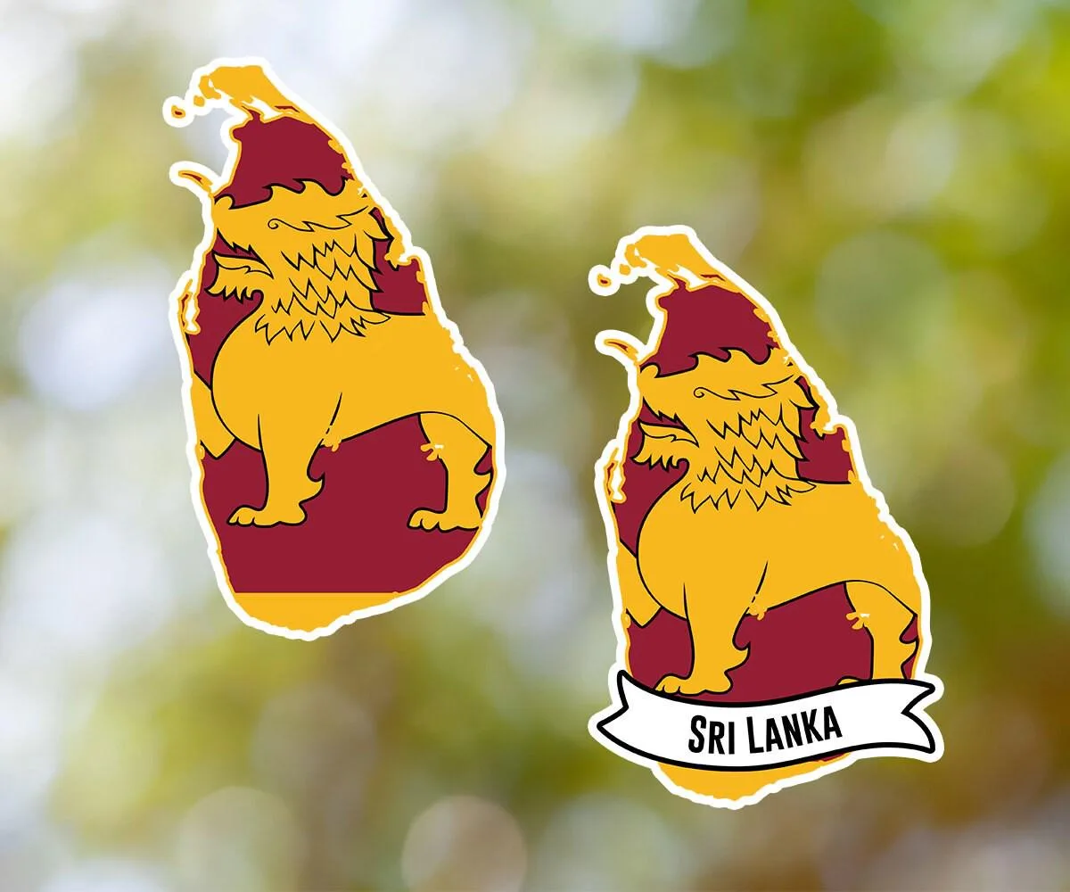 Sri Lanka Country Shaped Sticker