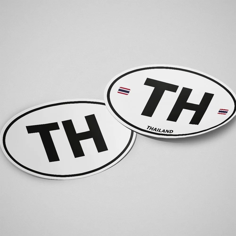 Thailand Sticker Oval White