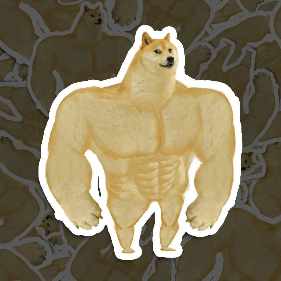 Swole Doge Meme Sticker