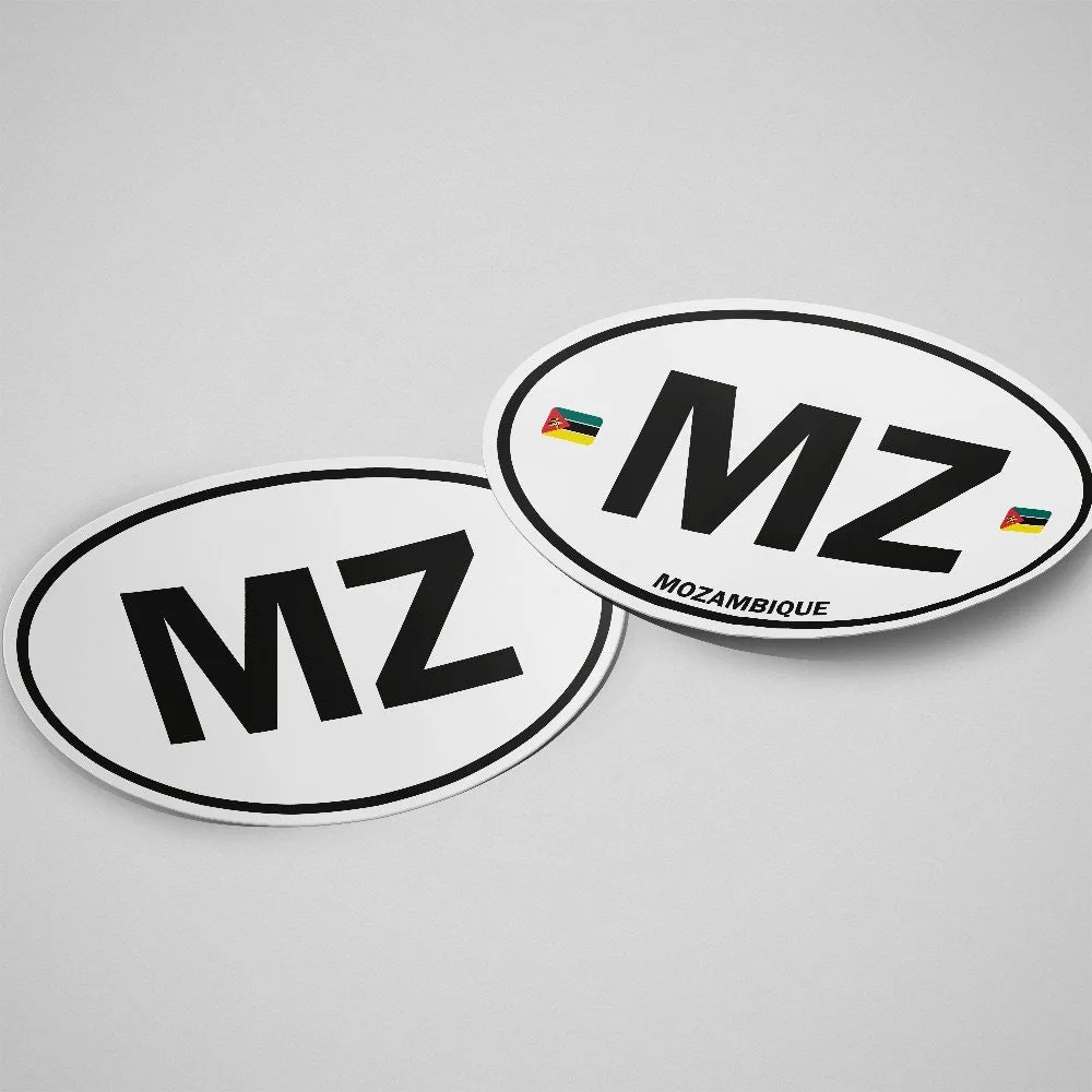 Mozambique Sticker Oval White