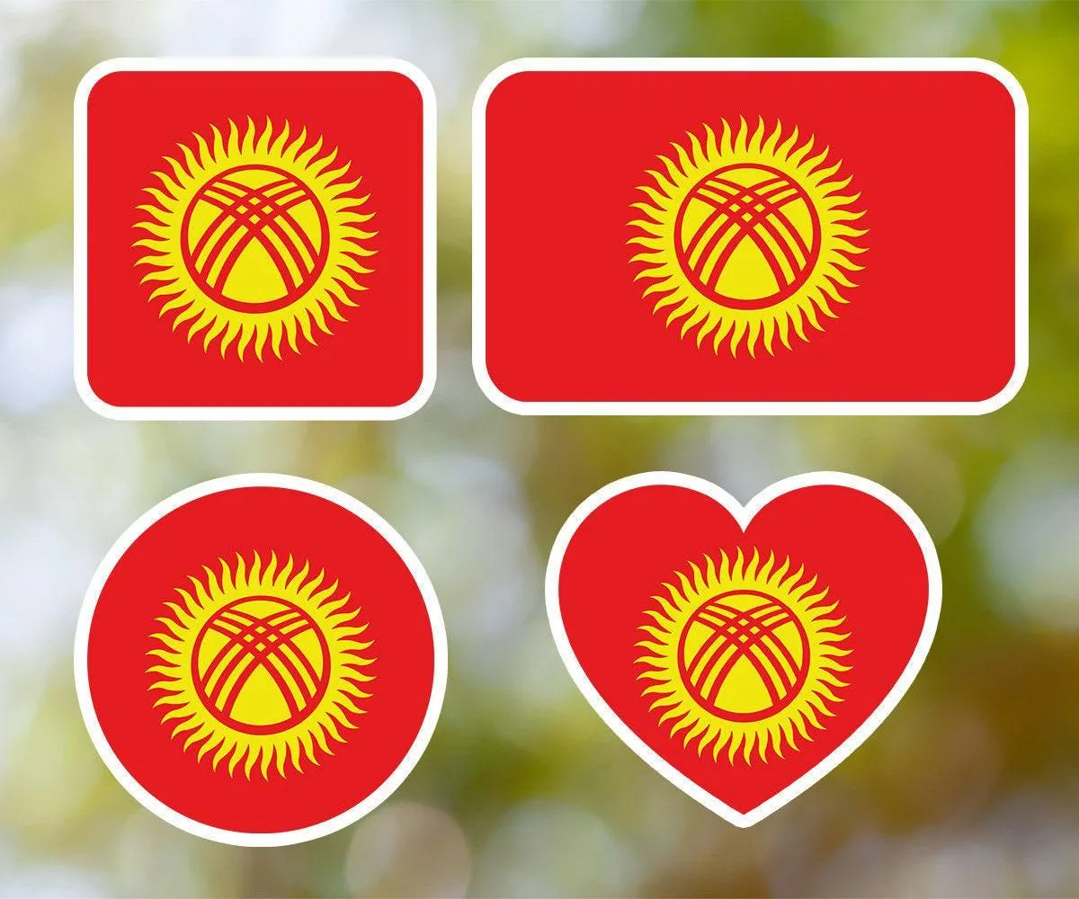 Kyrgyzstan Geometric Sticker