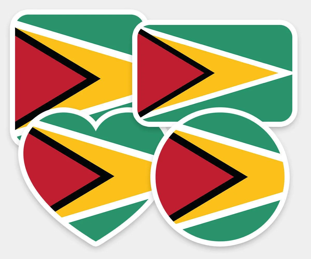 Guyana Geometric Sticker