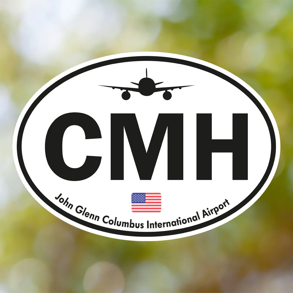 Columbus Airport Sticker (Oval Vintage)