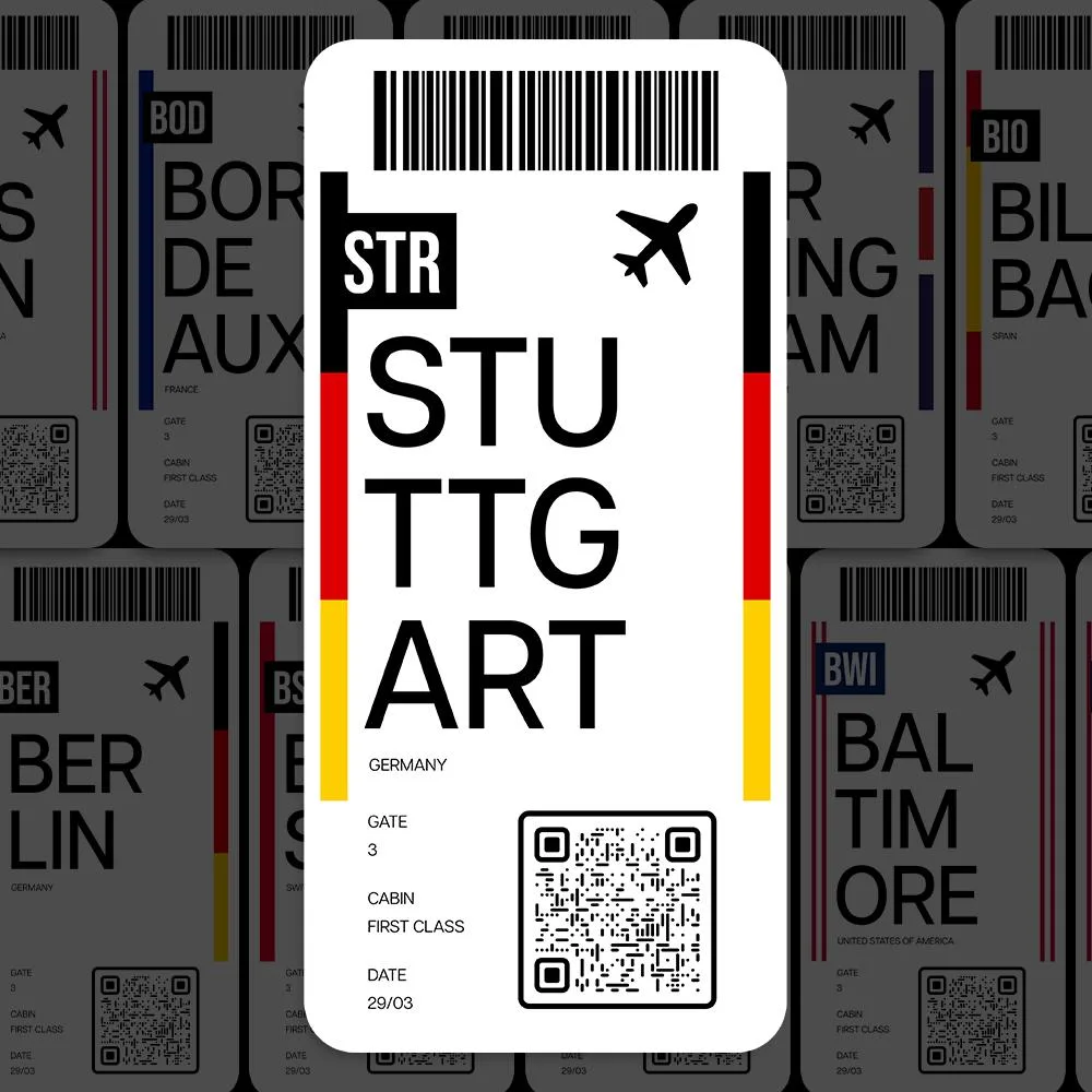 STR Stuttgart Airport Sticker