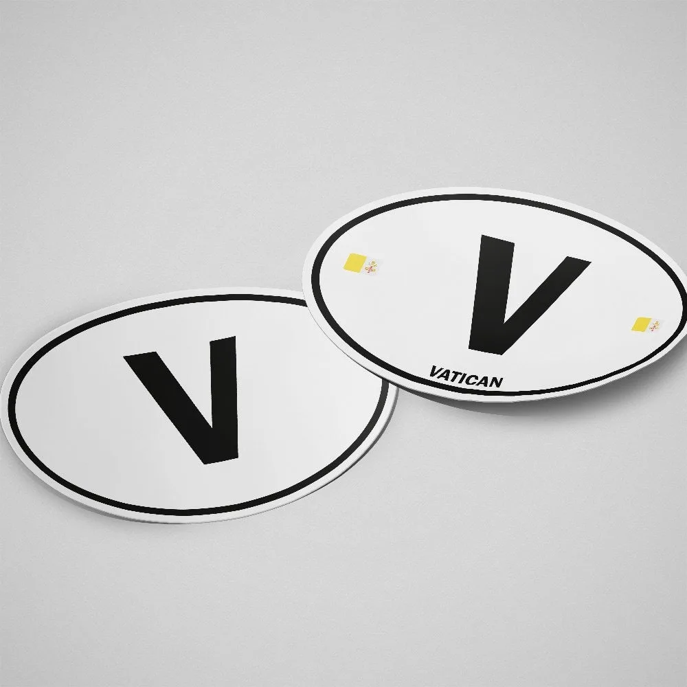 Vatican Sticker Oval White