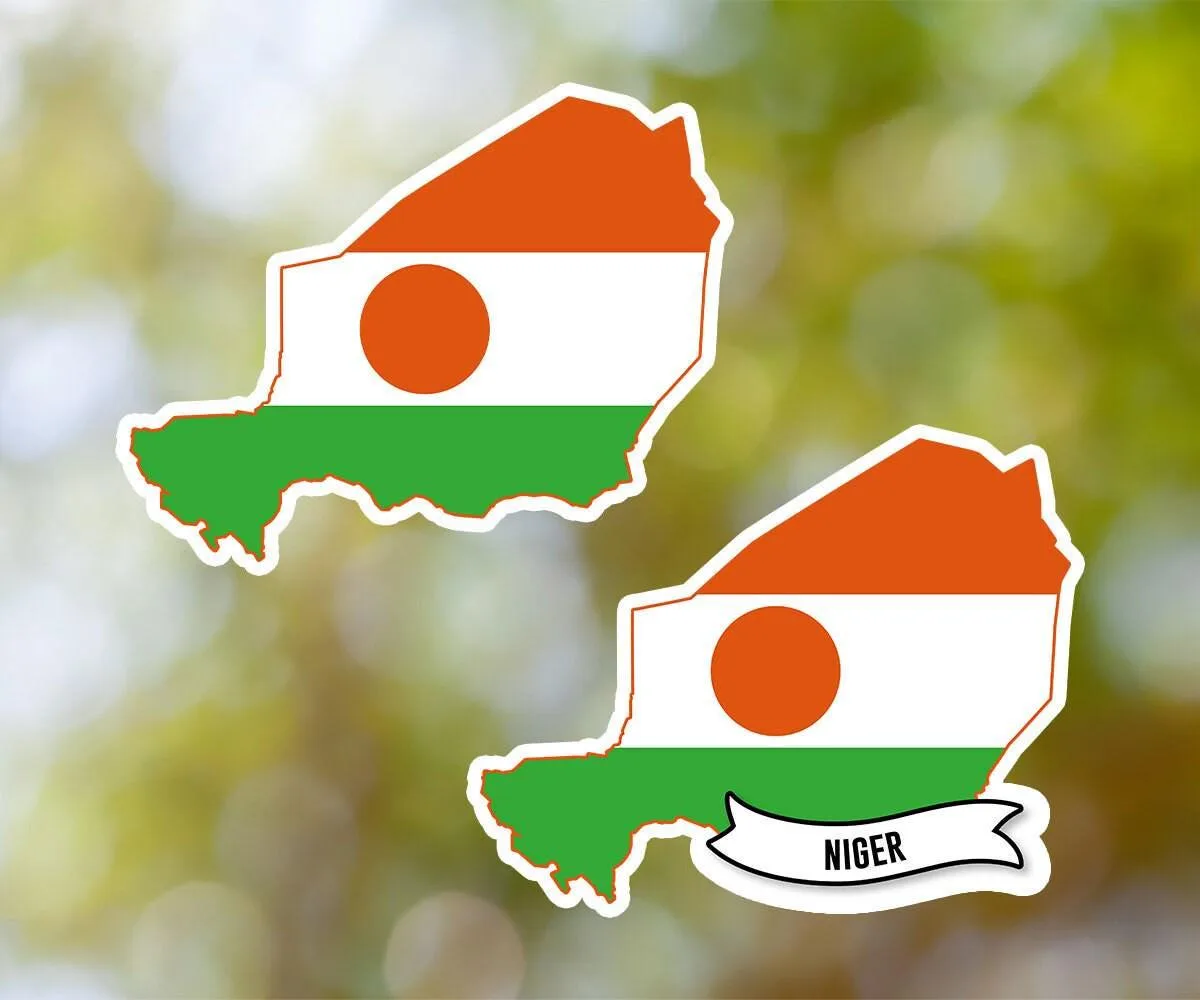 Niger Country Shaped Sticker