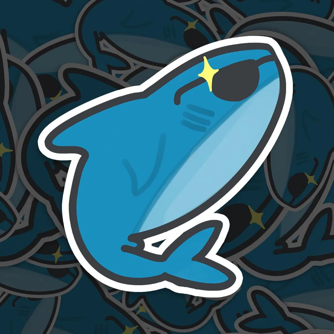 Cool Shark Meme Sticker