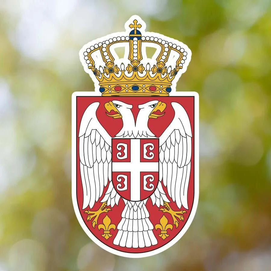 Serbia Coat Of Arms Sticker