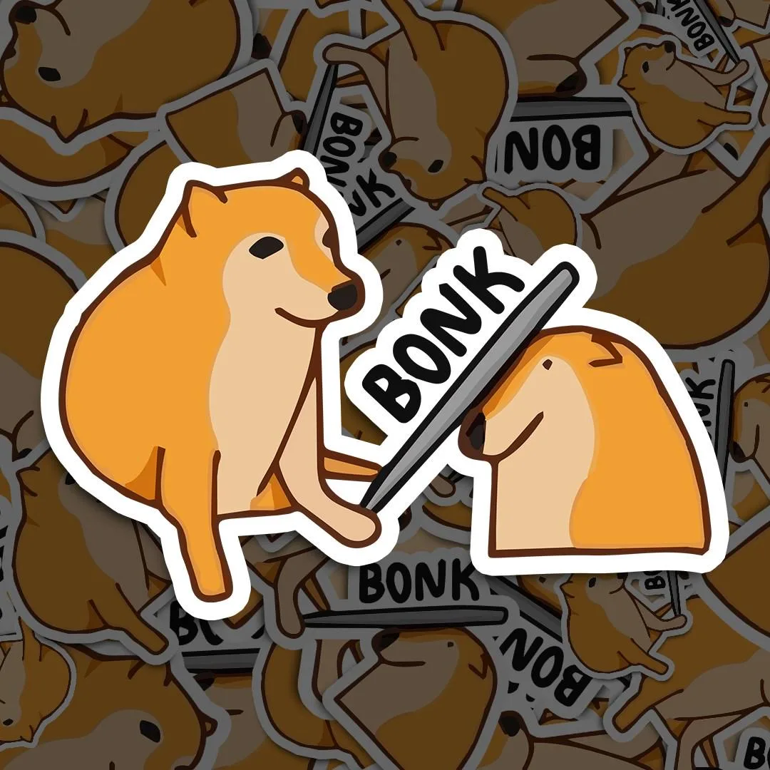 Doge Bonk Meme Sticker