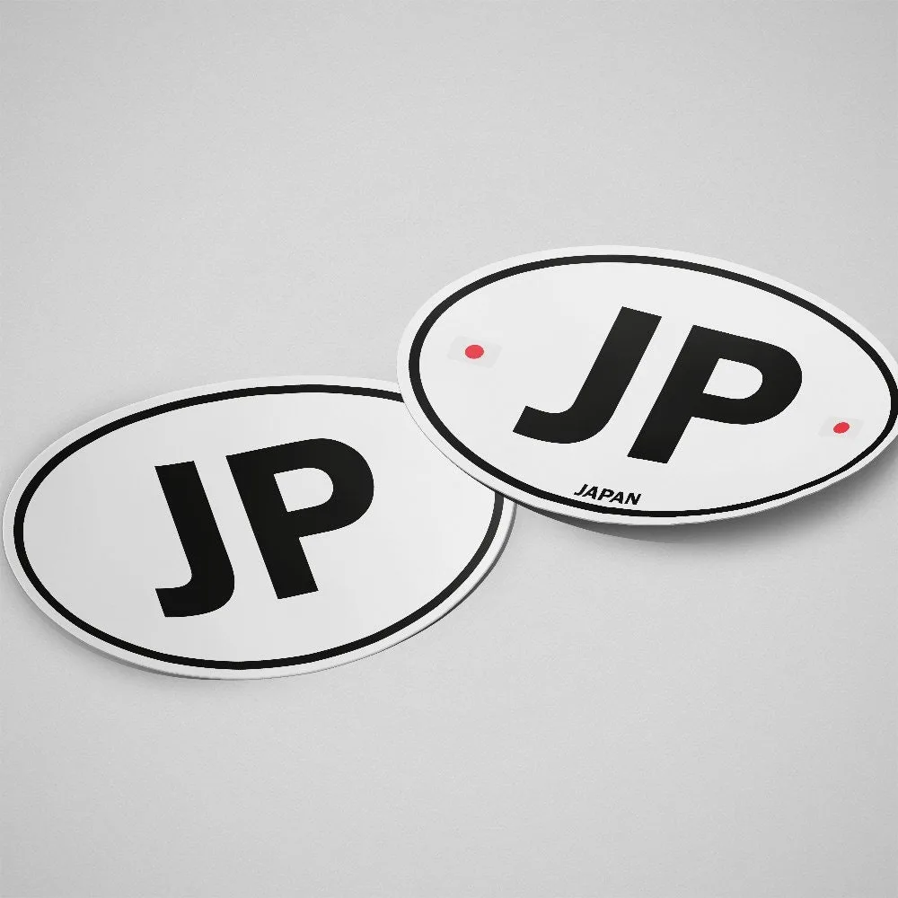 Japan Sticker Oval White