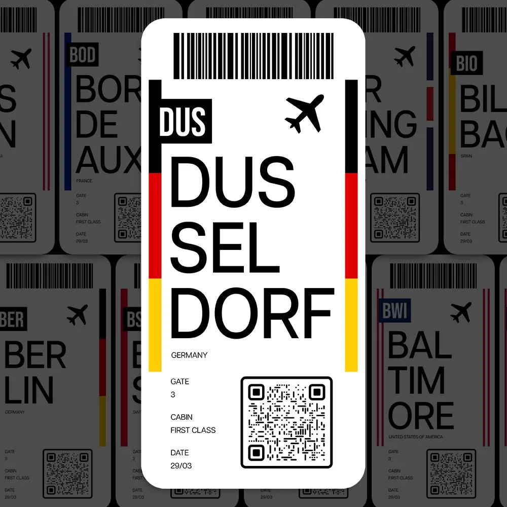 DUS Dusseldorf Airport Sticker