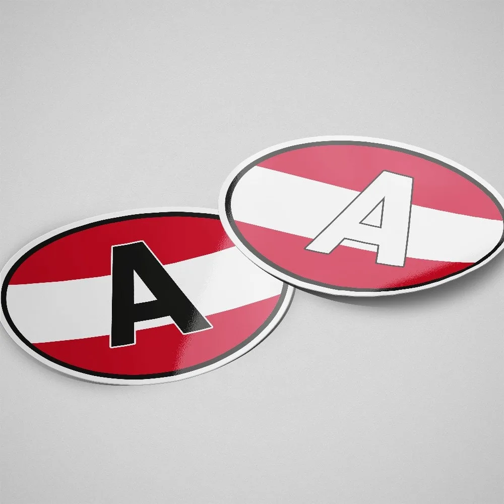 Austria Sticker Oval Flag