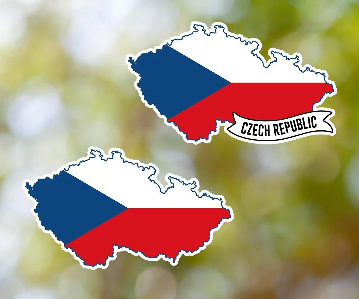 Czech Republic Country Shaped Sticker