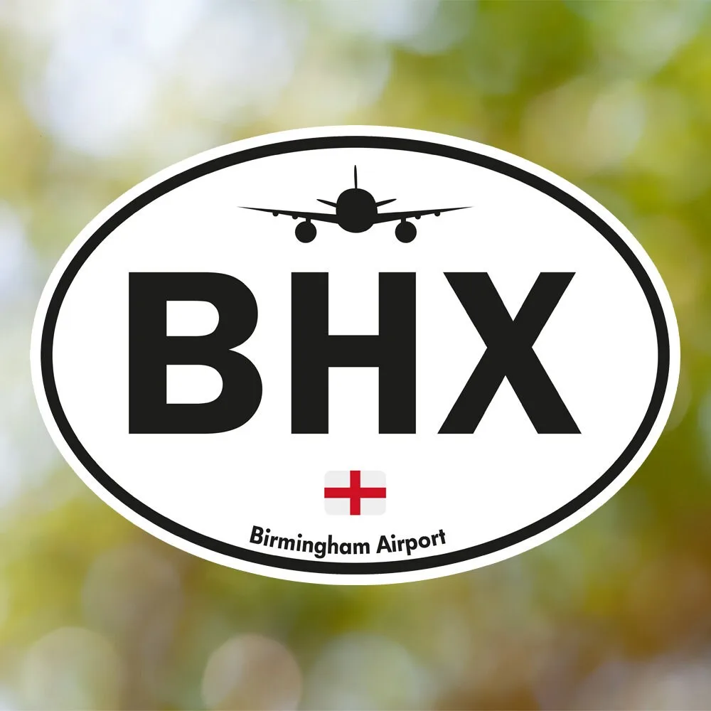 Birmingham Airport Sticker (Oval Vintage)