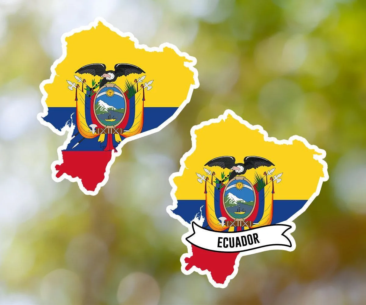 Ecuador Country Shaped Sticker