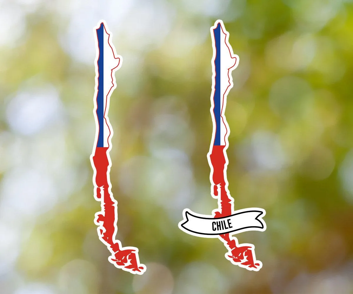 Chile Country Shaped Sticker