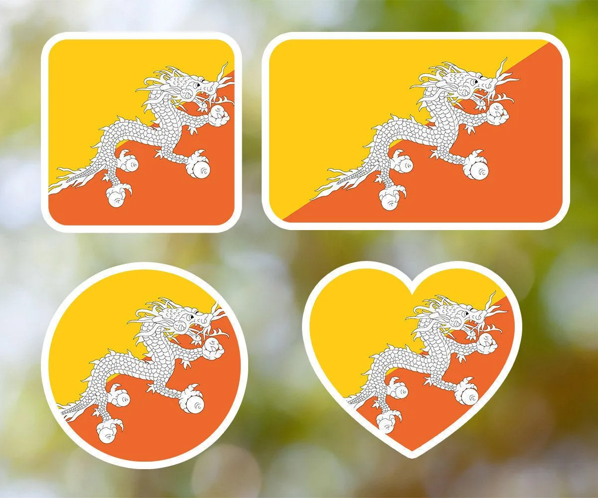 Bhutan Geometric Sticker