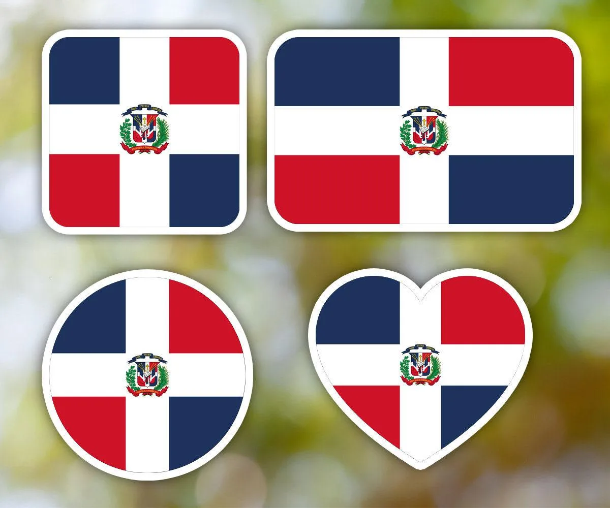 Dominican Republic Geometric Sticker