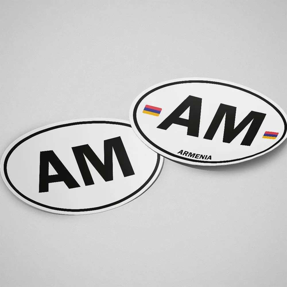 Armenia Sticker Oval White