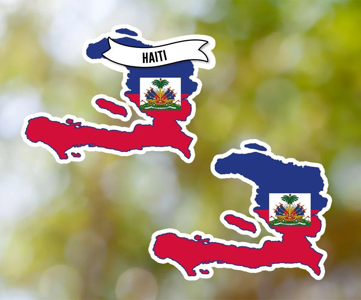 Haiti Country Shaped Sticker