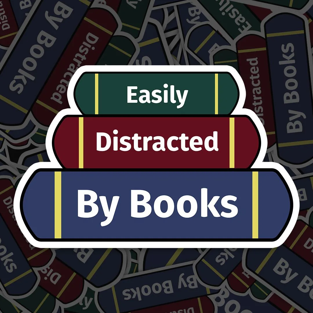 Easily Distracted By Books Sticker