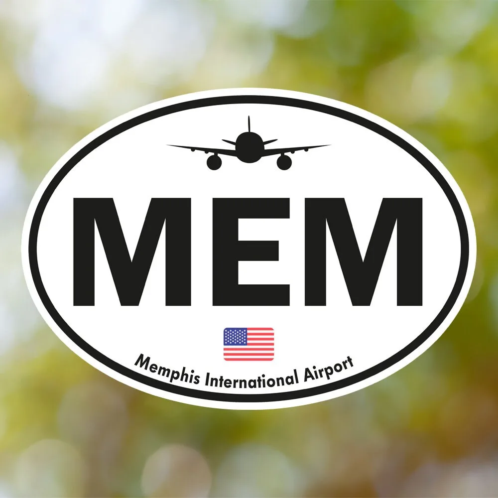 Memphis Airport Sticker (Oval Vintage)