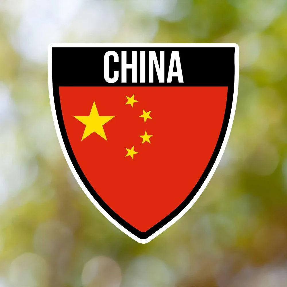 China Shield Sticker