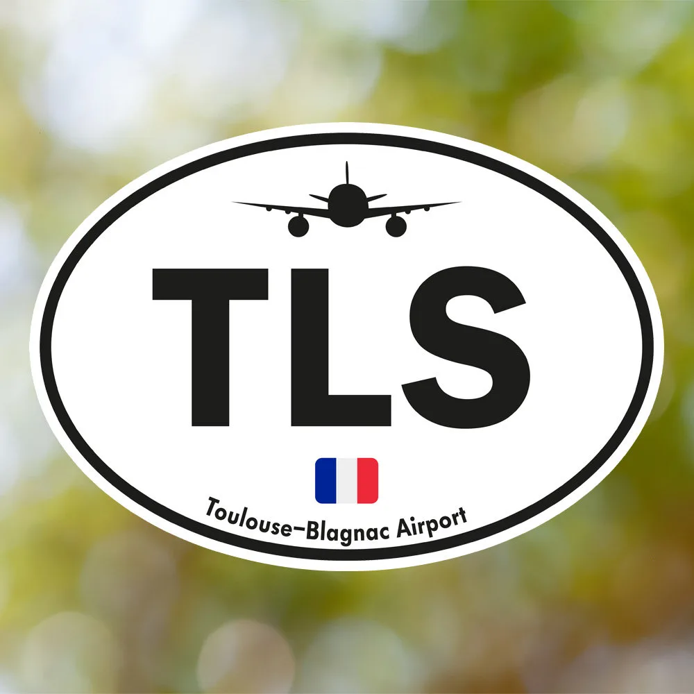 Toulouse Airport Sticker (Oval Vintage)