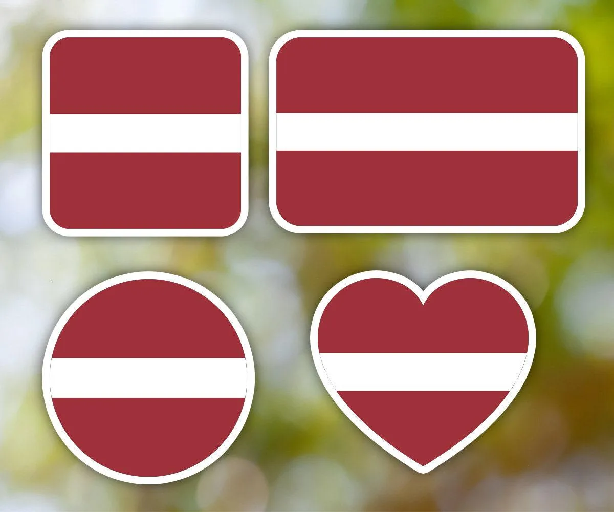 Latvia Geometric Sticker