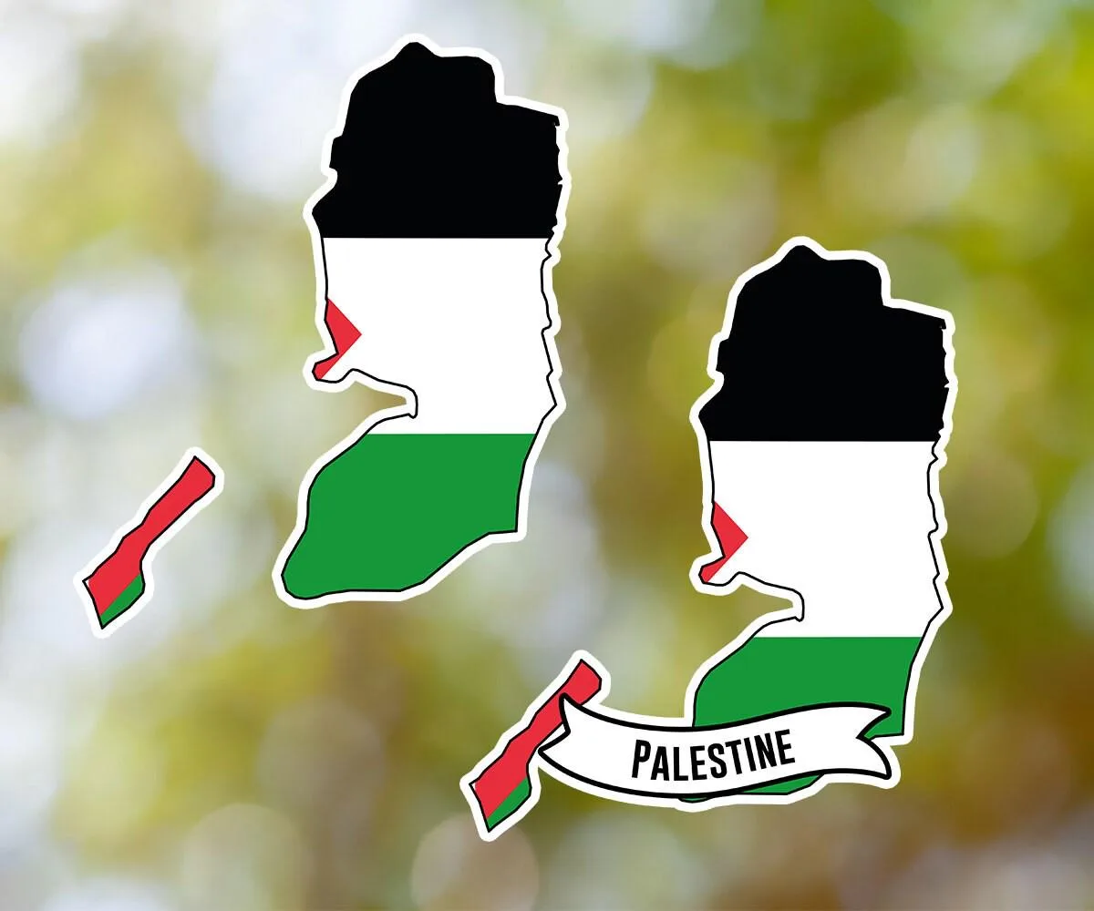 Palestine Country Shaped Sticker