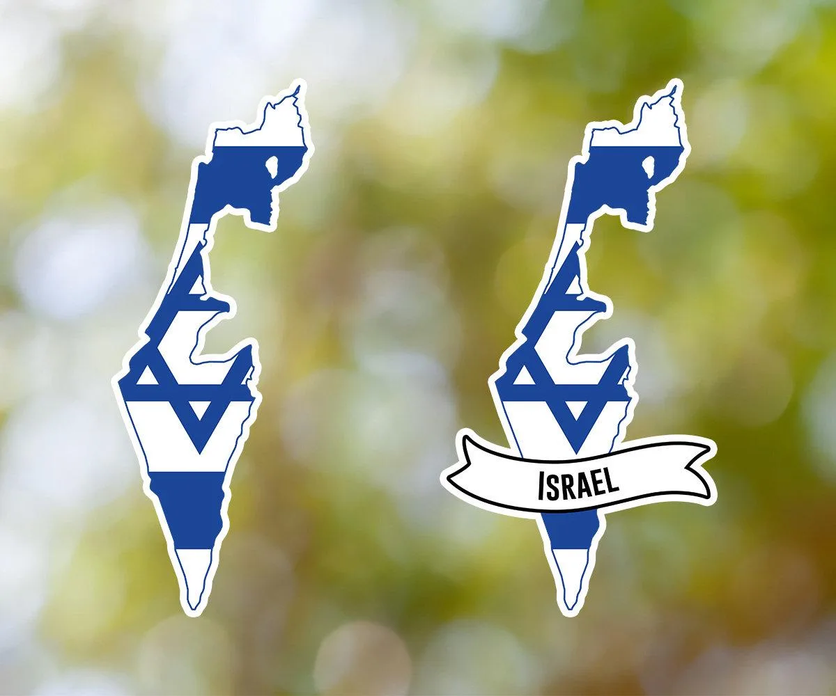 Israel Country Shaped Sticker