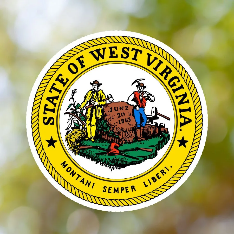 West Virginia State Seal Sticker