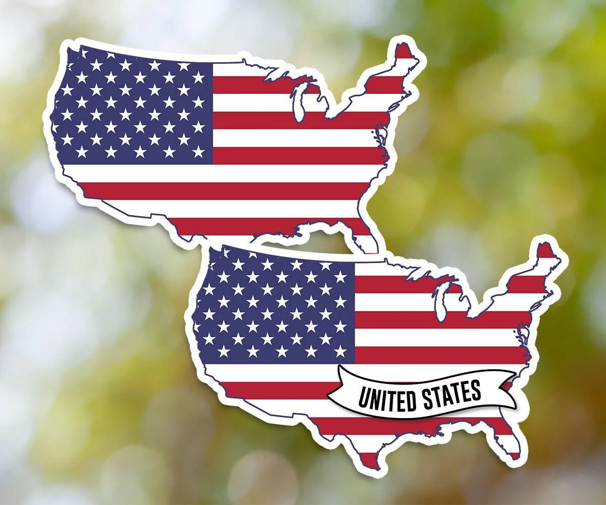 United States Country Shaped Sticker