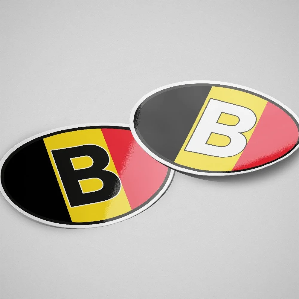Belgium Sticker Oval Flag