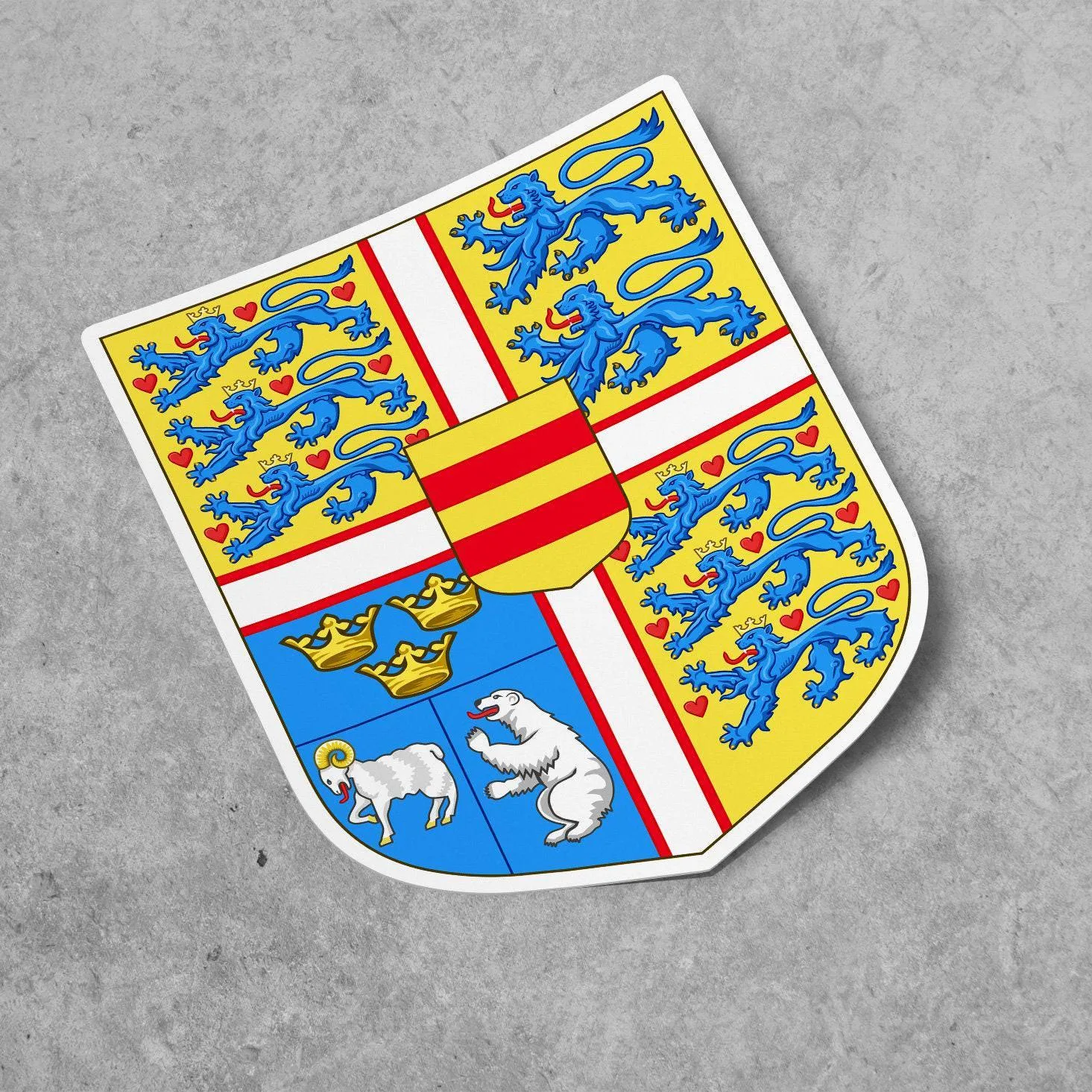Denmark Coat of Arms Sticker