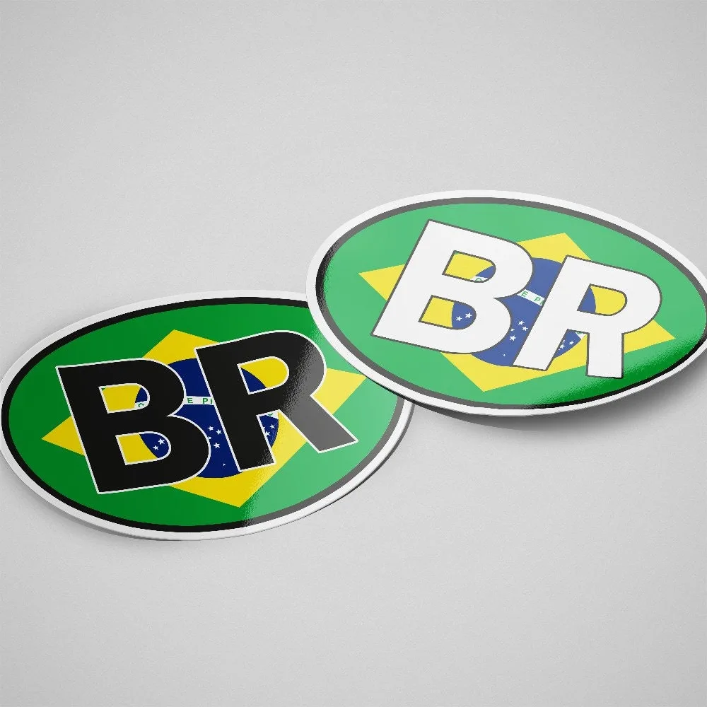Brazil Sticker Oval Flag