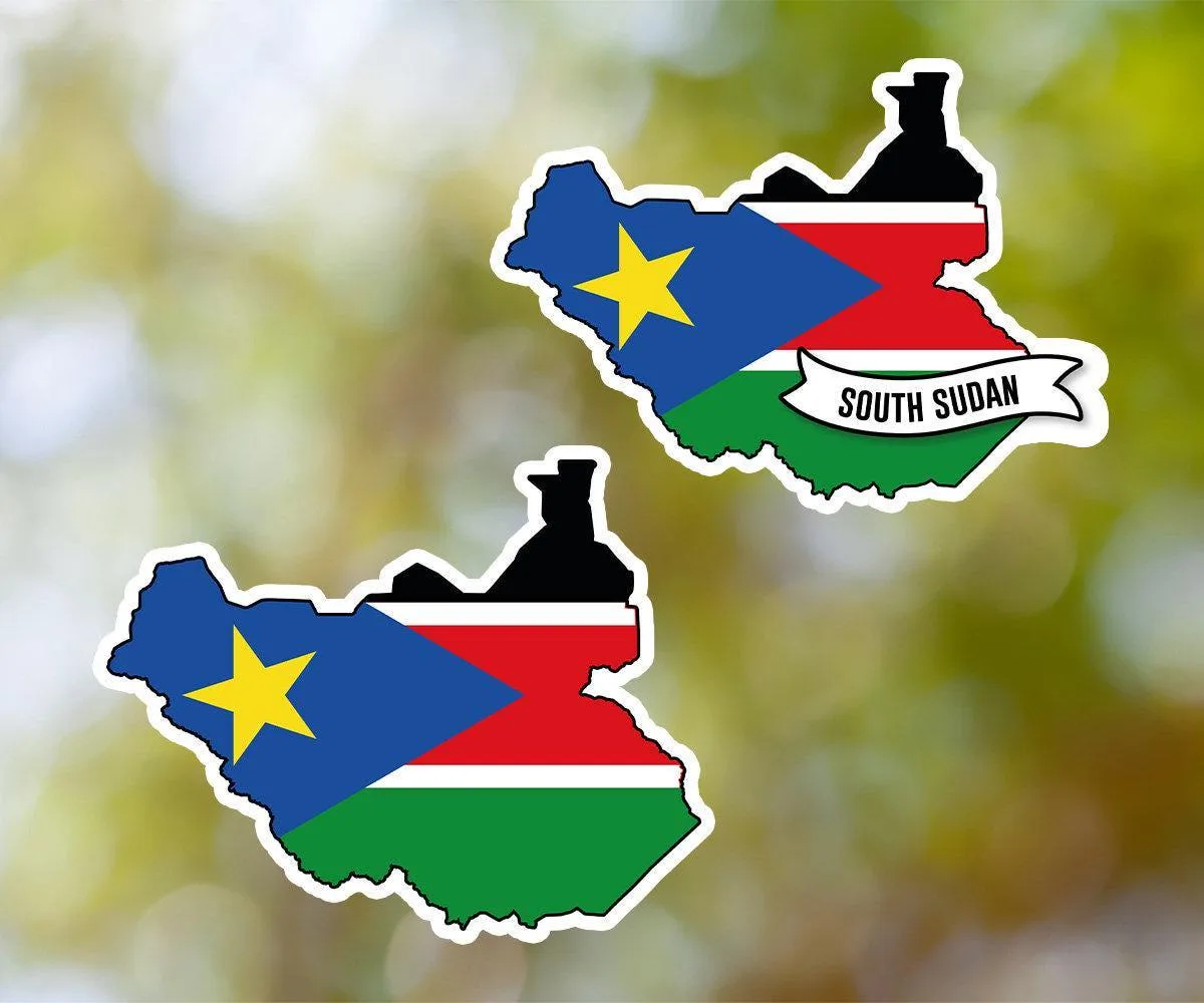 South Sudan Country Shaped Sticker
