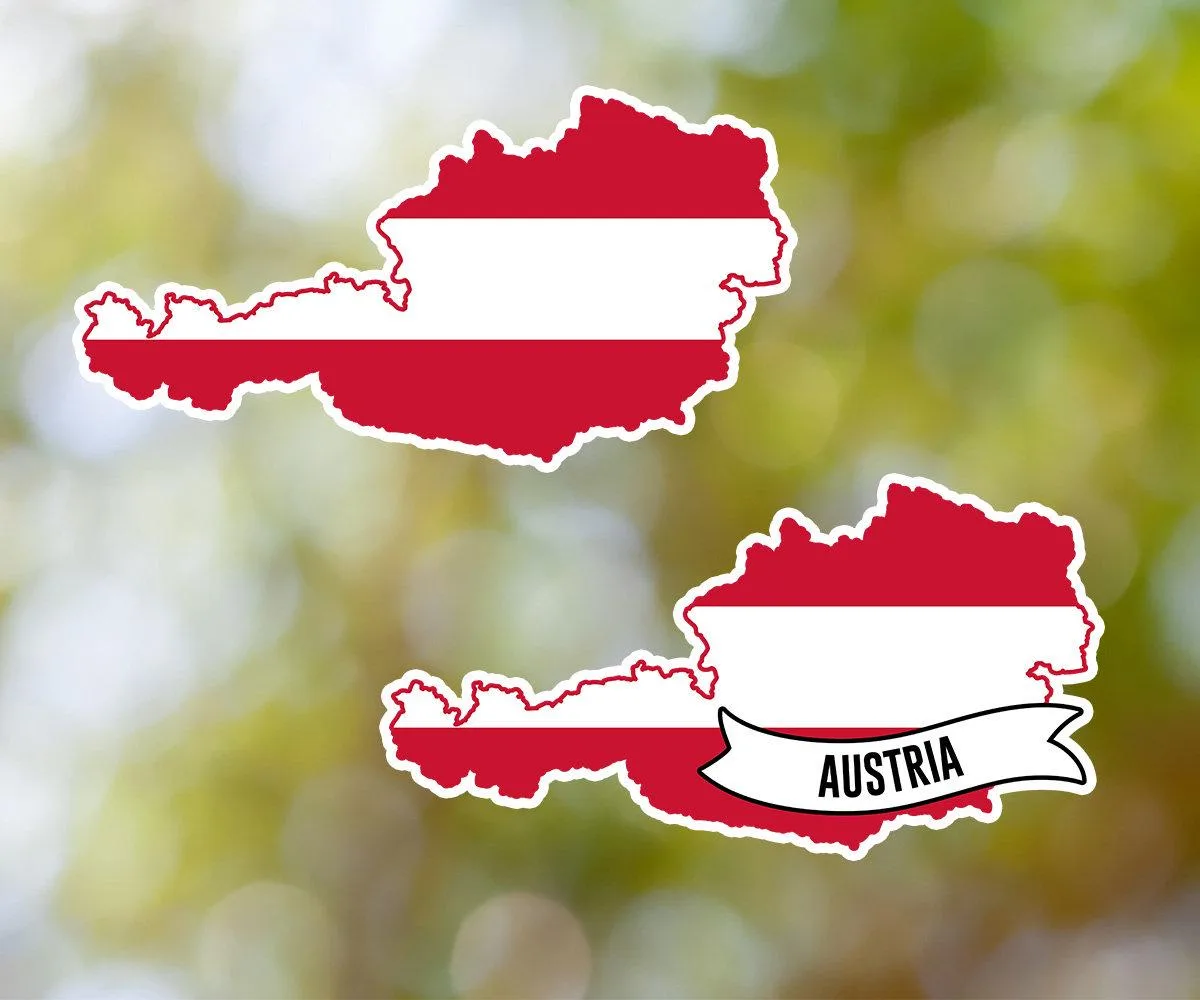 Austria Country Shaped Sticker