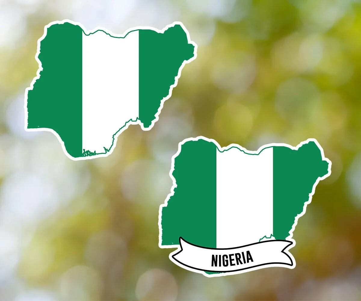 Nigeria Country Shaped Sticker