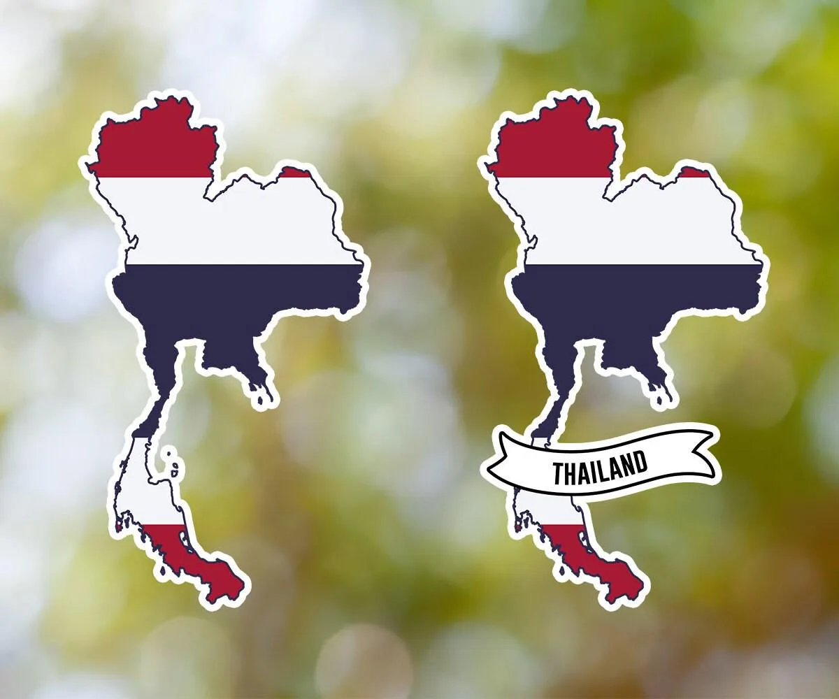 Thailand Country Shaped Sticker