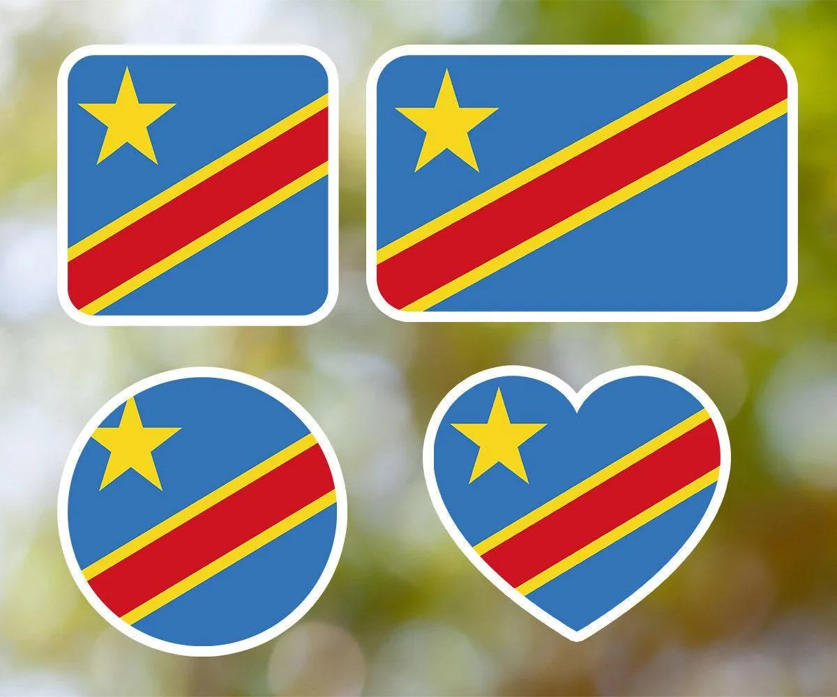 Democratic Republic Congo Geometric Sticker